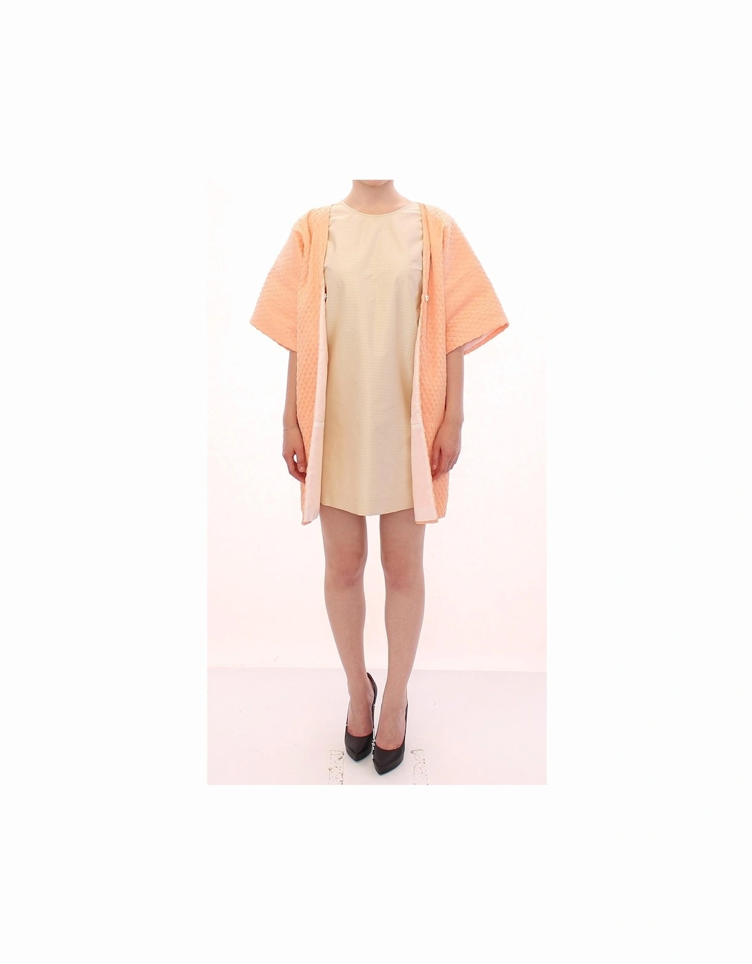 Quilted Jacket Short Sleeves VNeck Women - Pink Jackets