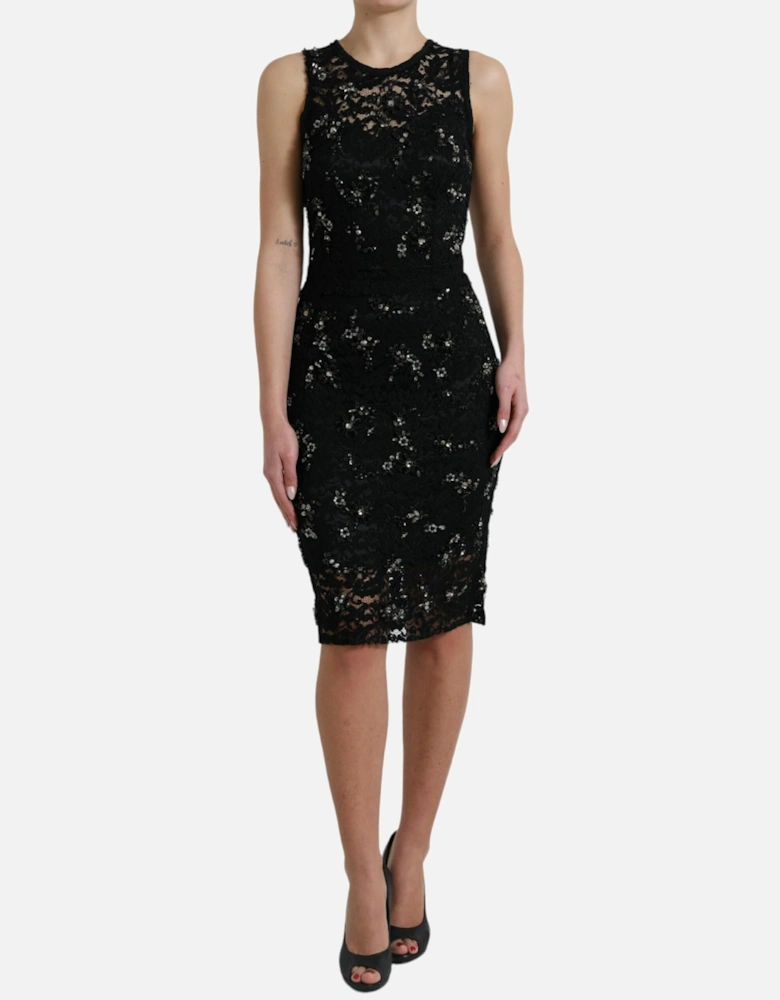 Lace Dress Embellished Cocktail Dress Women - Black Dresses