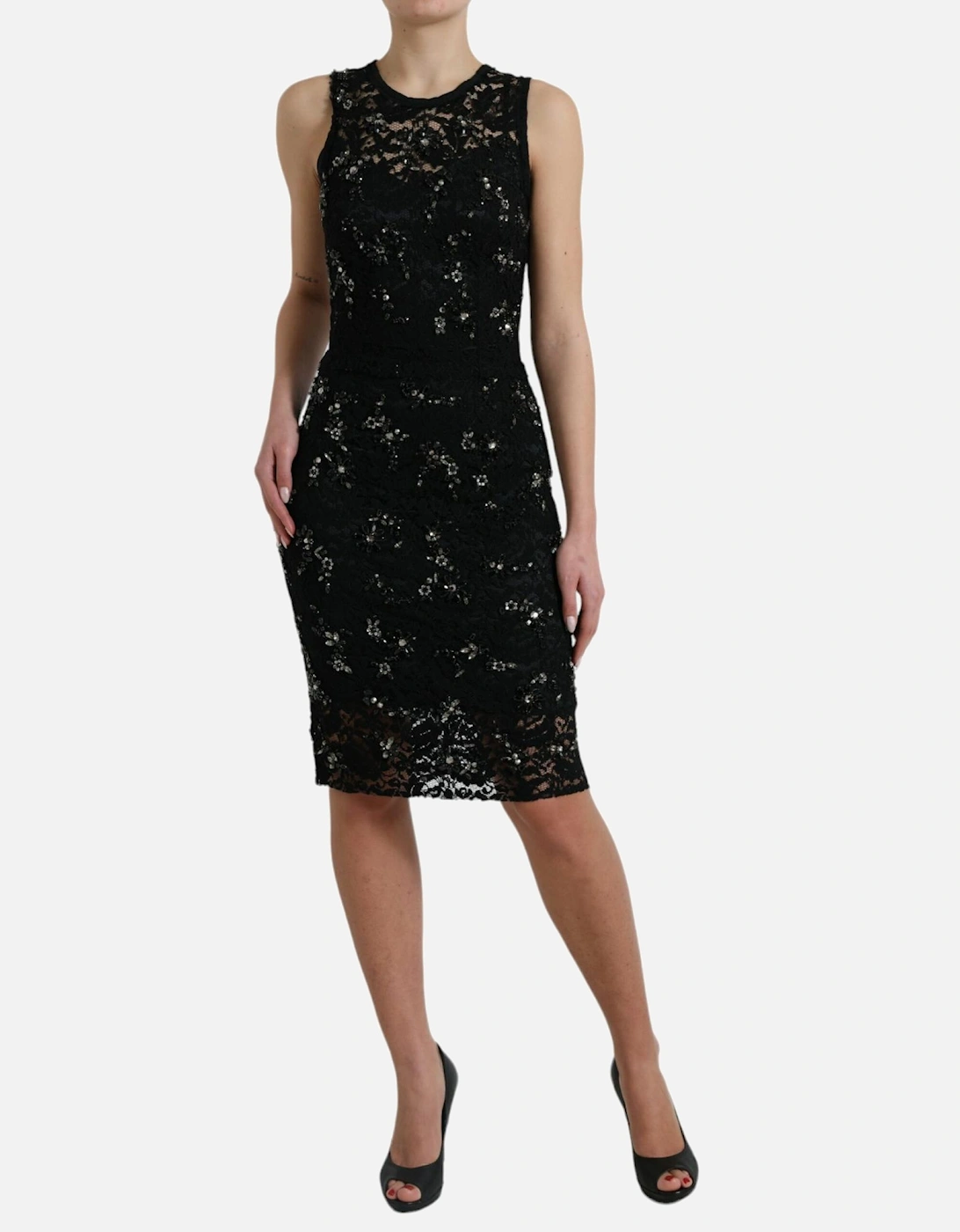 Lace Dress Embellished Cocktail Dress Women - Black Dresses, 10 of 9