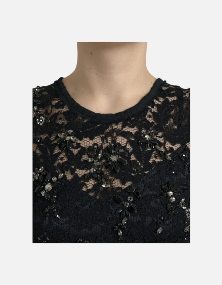 Lace Dress Embellished Cocktail Dress Women - Black Dresses