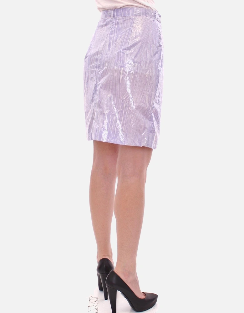 Skirt Pleated Wrap Mini Lavender Women - Purple