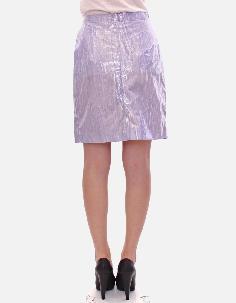 Skirt Pleated Wrap Mini Lavender Women - Purple