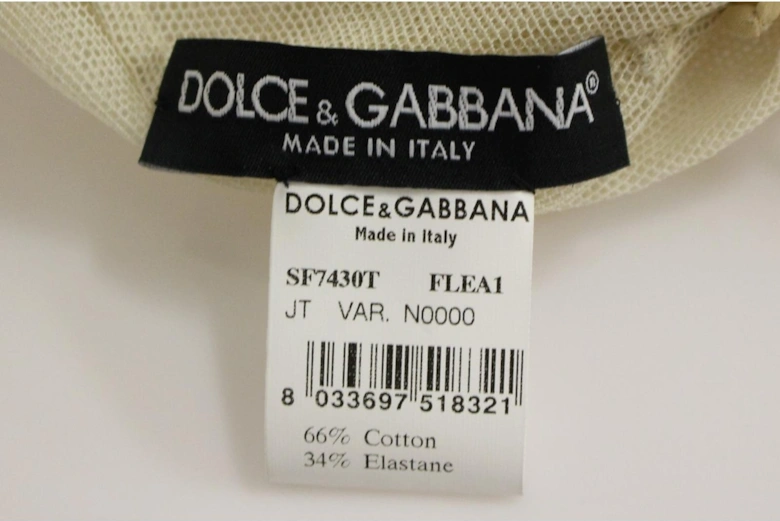Dolce Gabbana Tank Top Sleeveless Beige Women T-Shirts