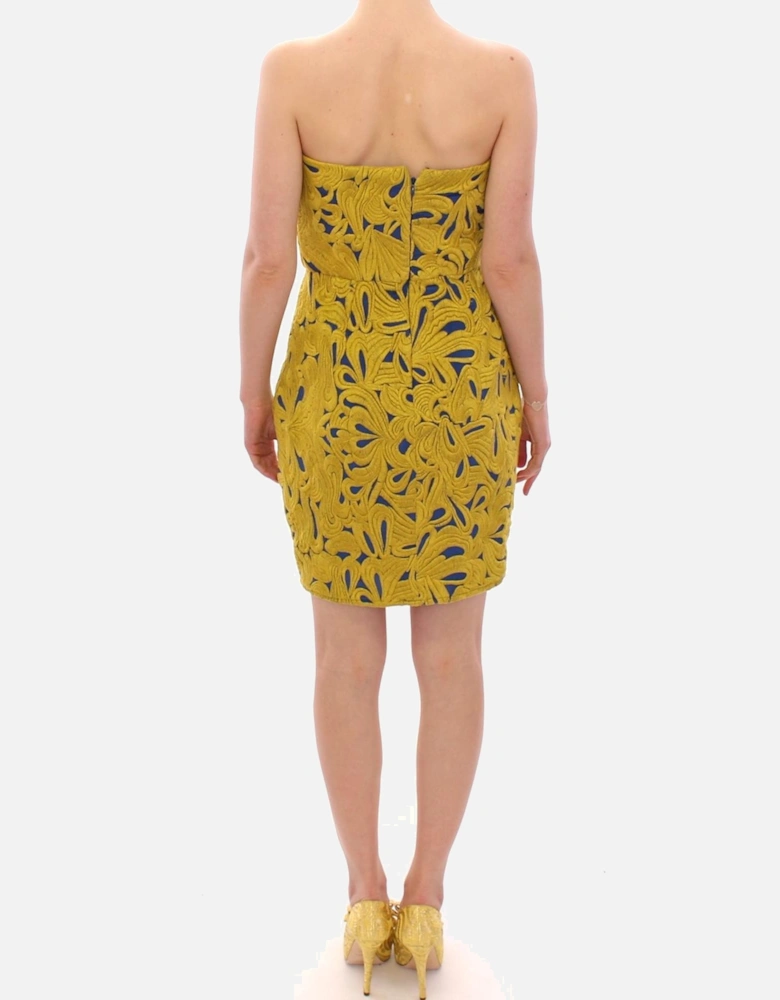 Embroidered Floral Mini Dress Women - Yellow Dresses