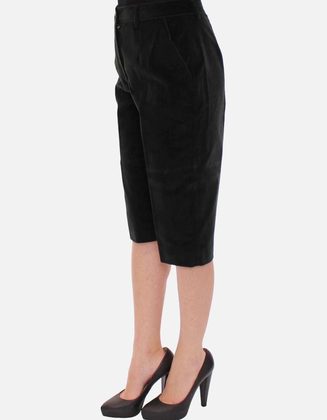 Velvet Shorts Midlength Style Women - Black