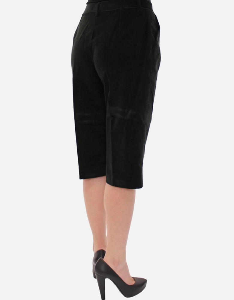 Velvet Shorts Midlength Style Women - Black