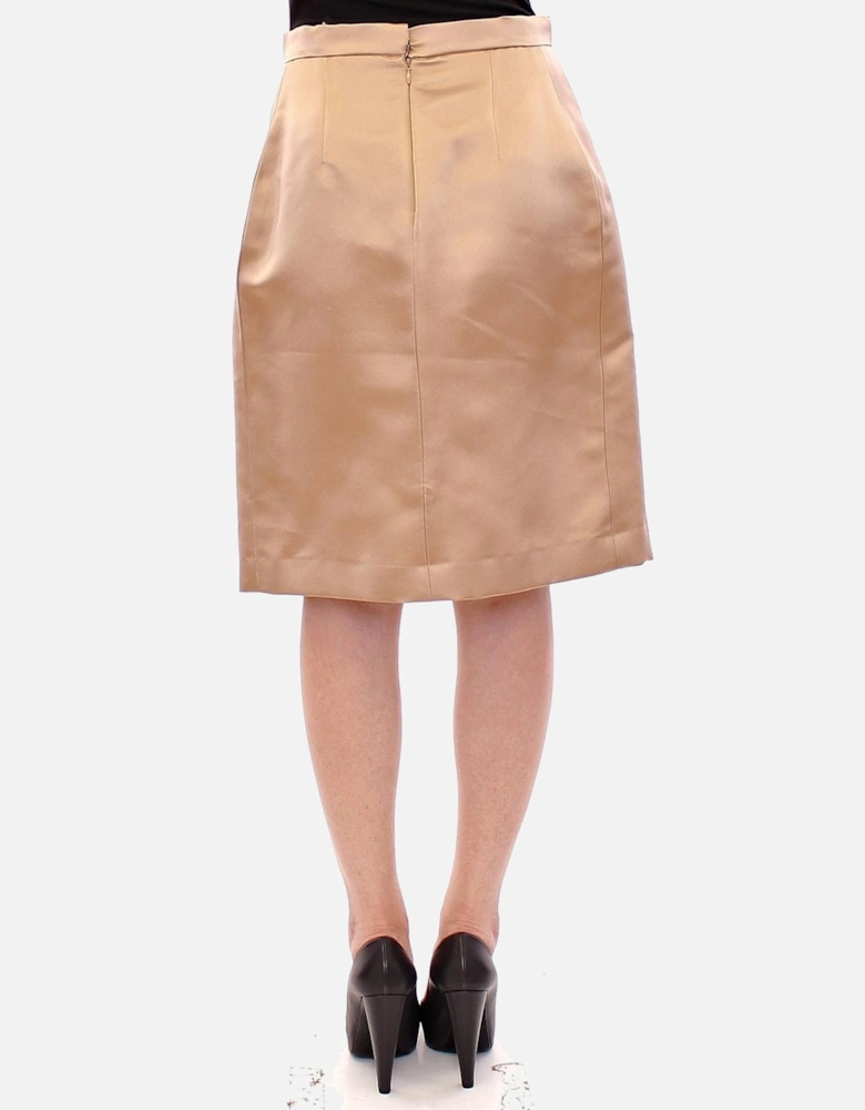 Pleated Midi Skirt Women - Brown