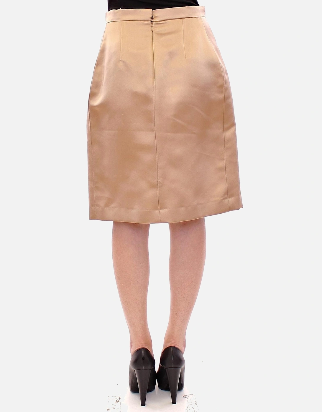 Pleated Midi Skirt Women - Brown
