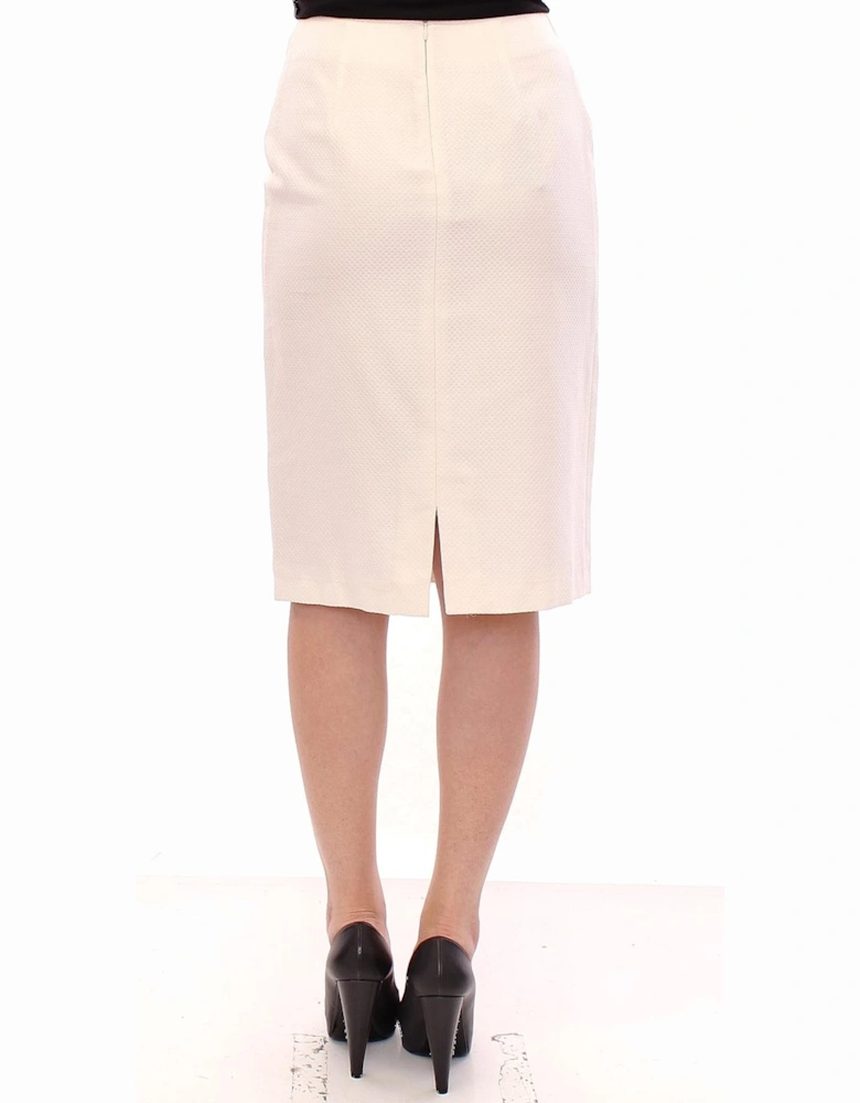 Embroidered Pencil Skirt GSS10716 Women - White
