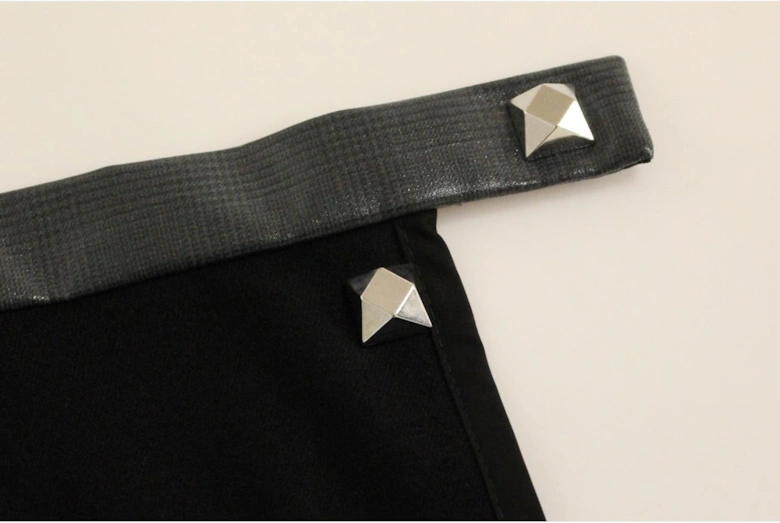 Pencil Skirt Button Front ALine Women - Black