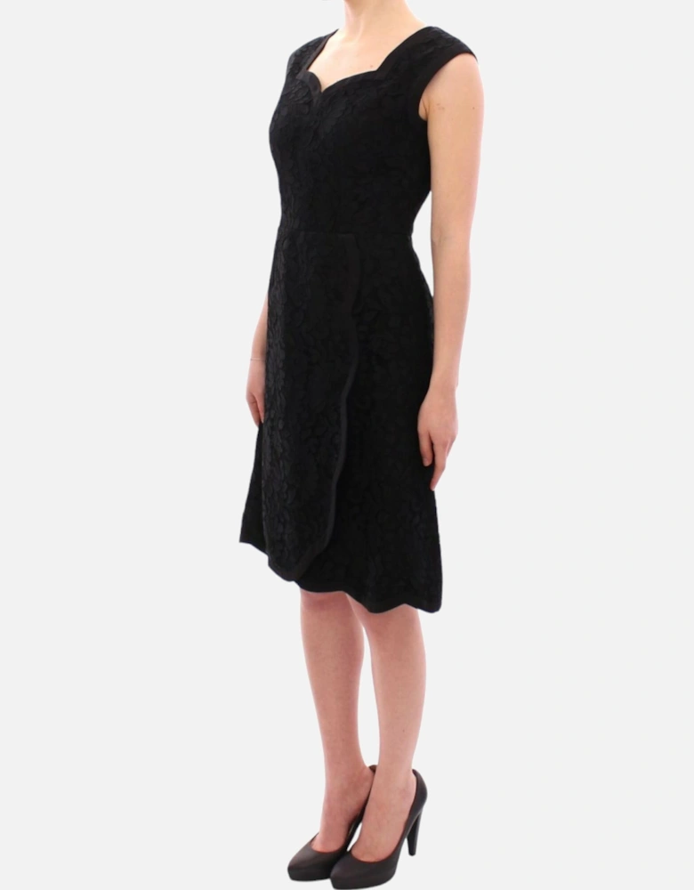 Lace Aline Dress Sweetheart Neck Women - Black Dresses
