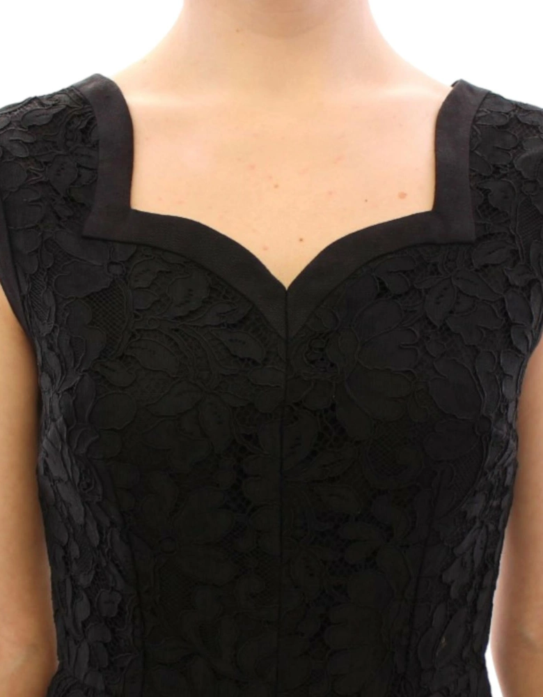Lace Aline Dress Sweetheart Neck Women - Black Dresses