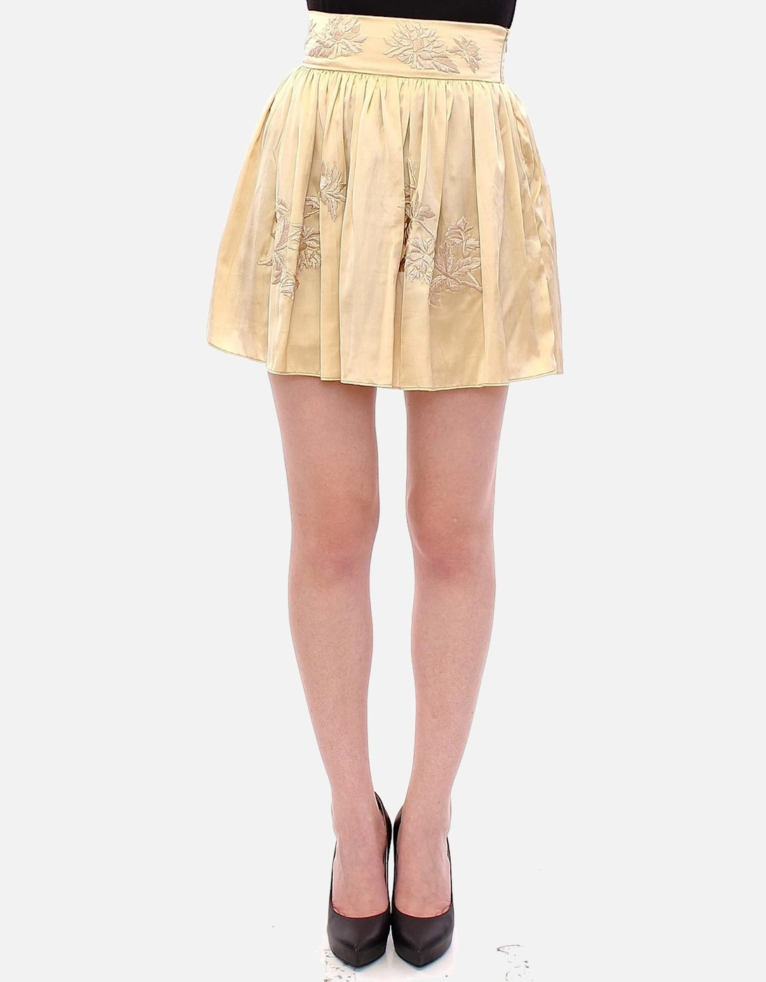 Embroidered Mini Skirt Women - Beige, 7 of 6