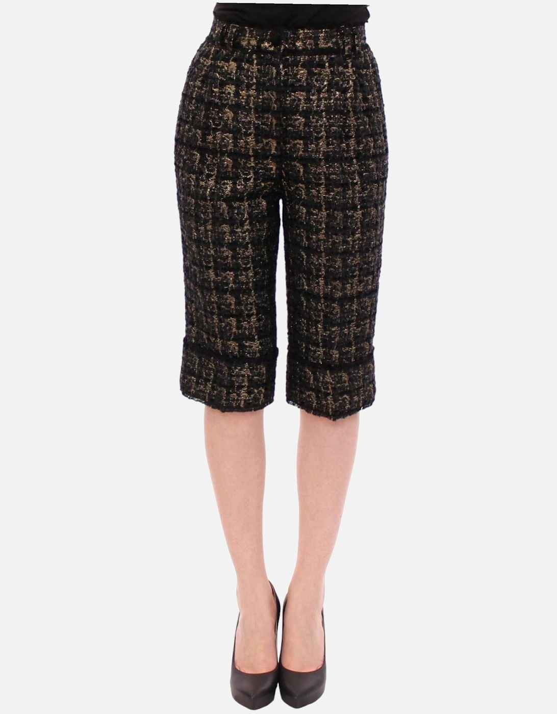 Dolce Gabbana Tweed Shorts High Waist Women - Black, 7 of 6