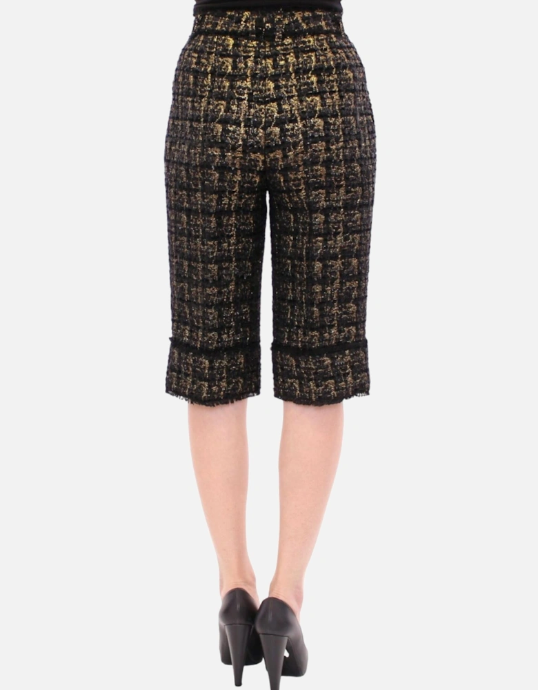 Dolce Gabbana Tweed Shorts High Waist Women - Black