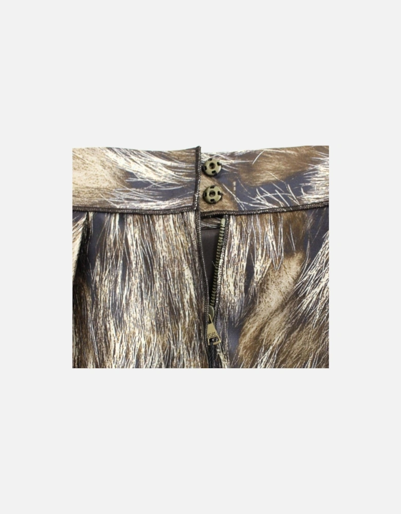 Dolce Gabbana Animal Print Pleated Midi Skirt Women - Brown
