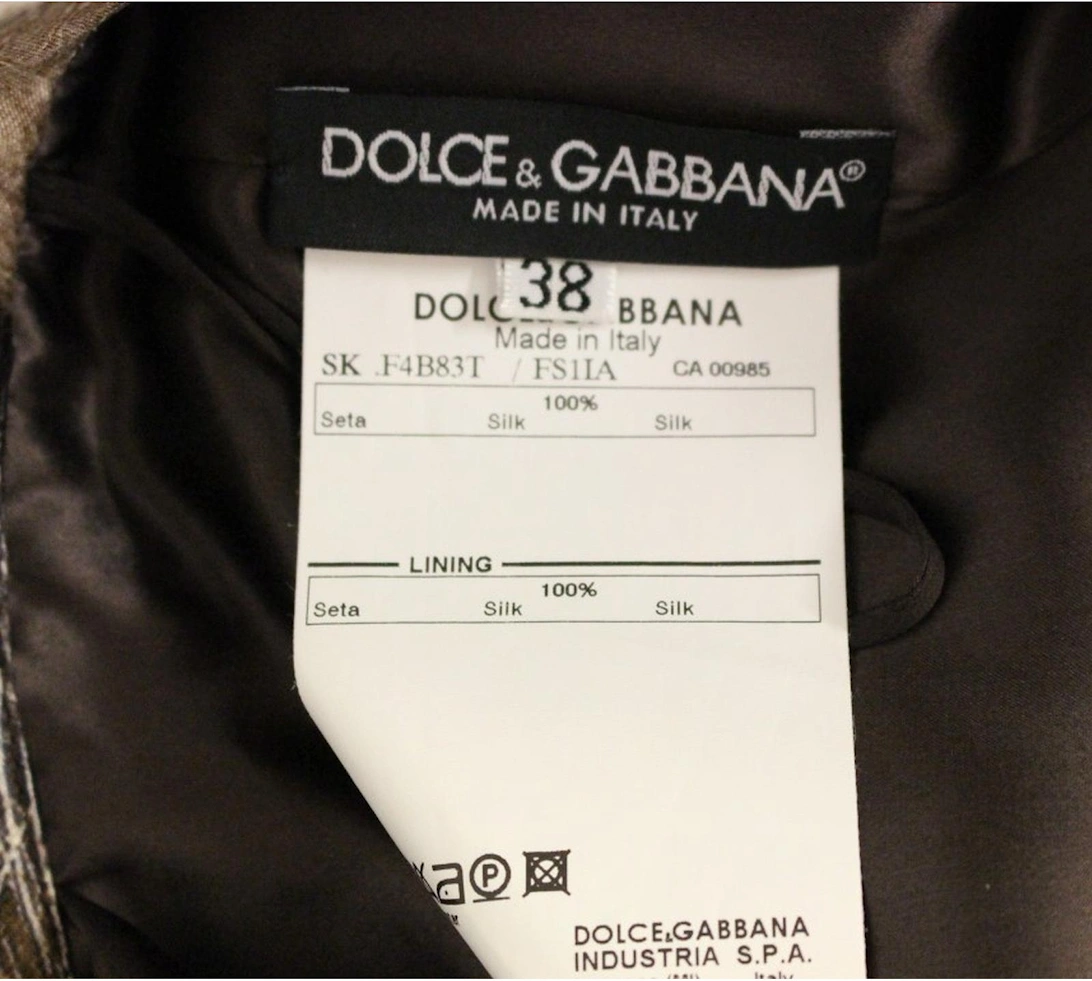 Dolce Gabbana Animal Print Pleated Midi Skirt Women - Brown
