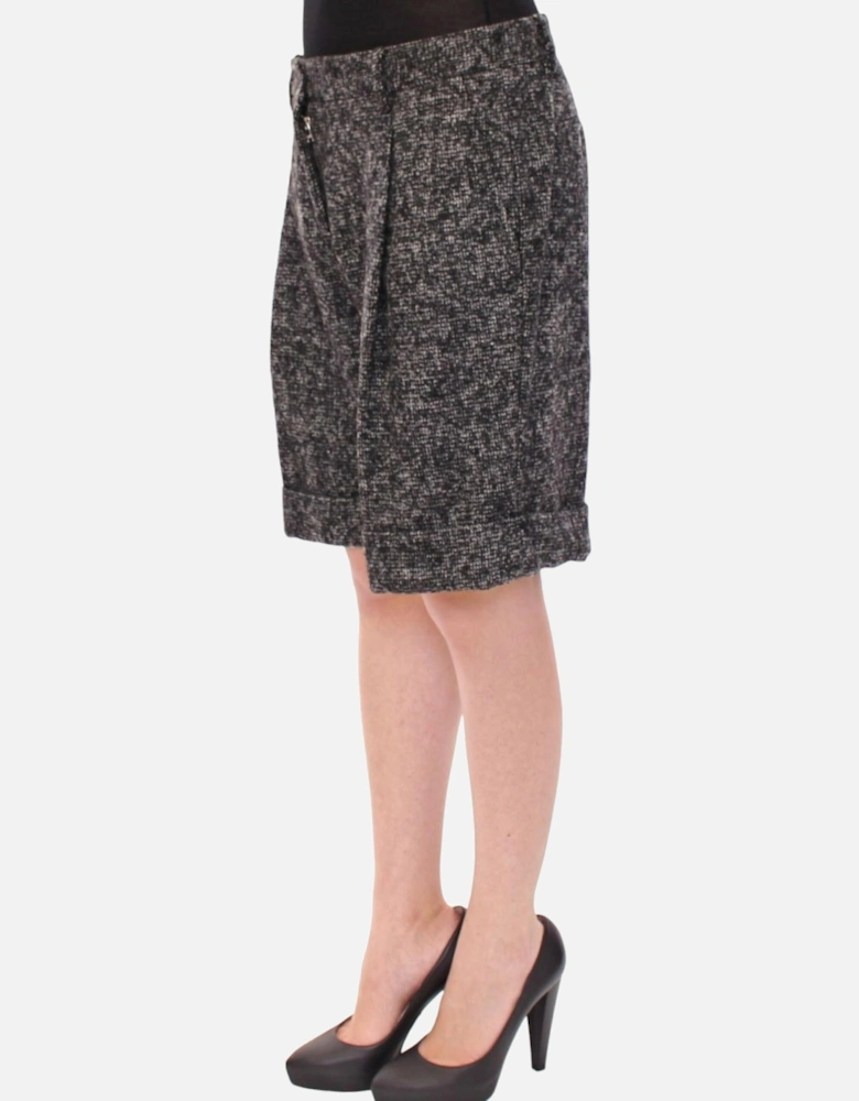 Dolce Gabbana Tweed Shorts BlackWhite Women - Gray