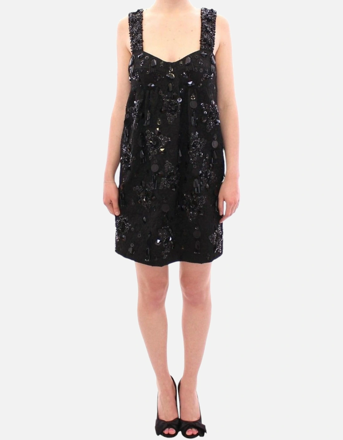 Embellished Mini Dress Women - Black Dresses, 7 of 6
