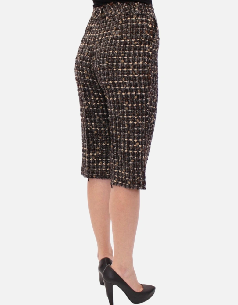 Cropped Tweed Shorts Women - Multicolor