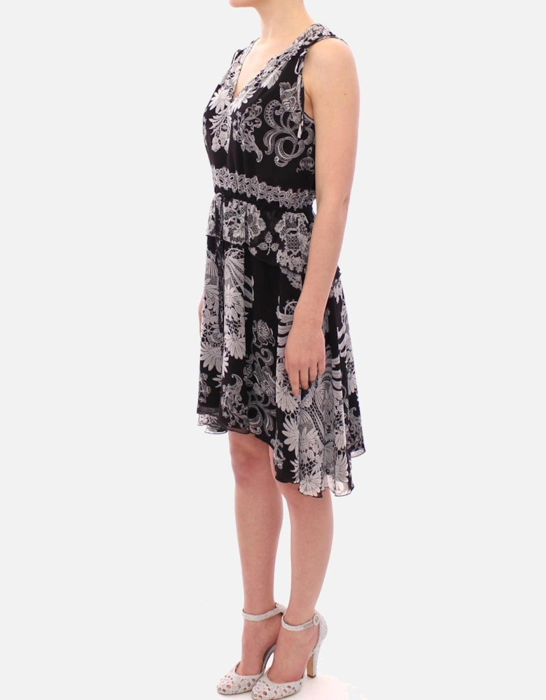 Floral Multicolor Shift Dress Women - Blackwhite Dresses