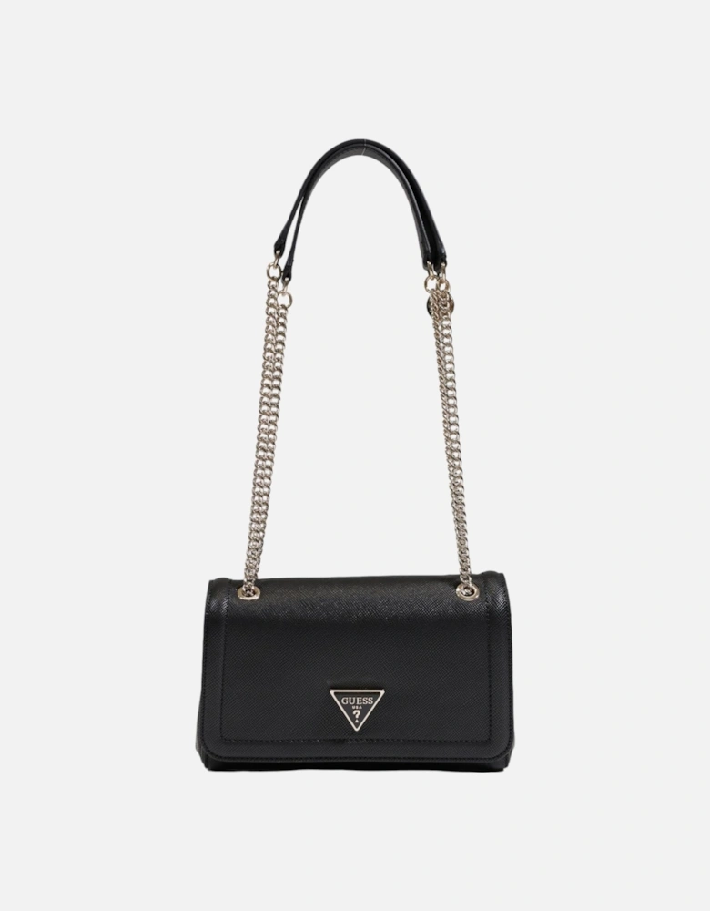 Shoulder Bag with Clip Fastening Women - Black