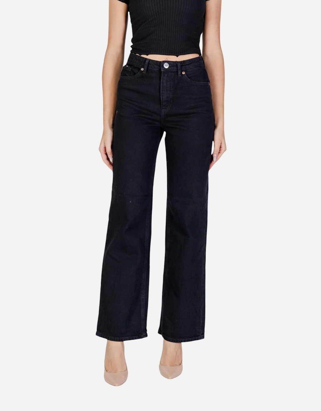 Classic Plain High-Rise Skinny Jeans Women - Black, 4 of 3
