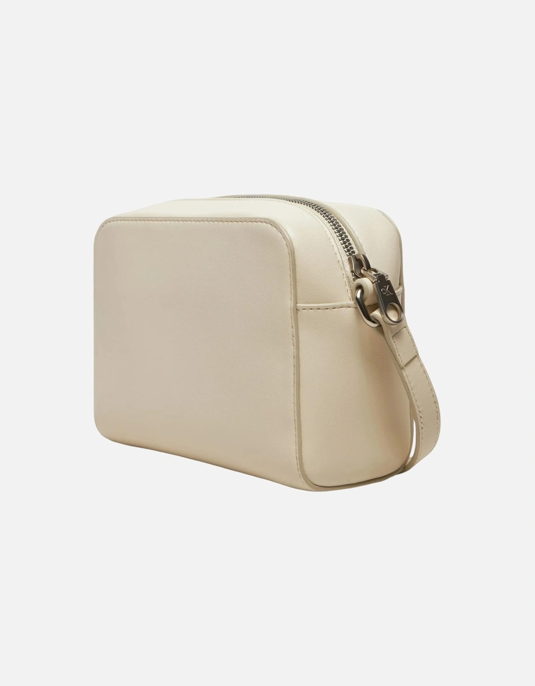 Zip Closure Plain Handbag in Faux Leather Women - White Bags