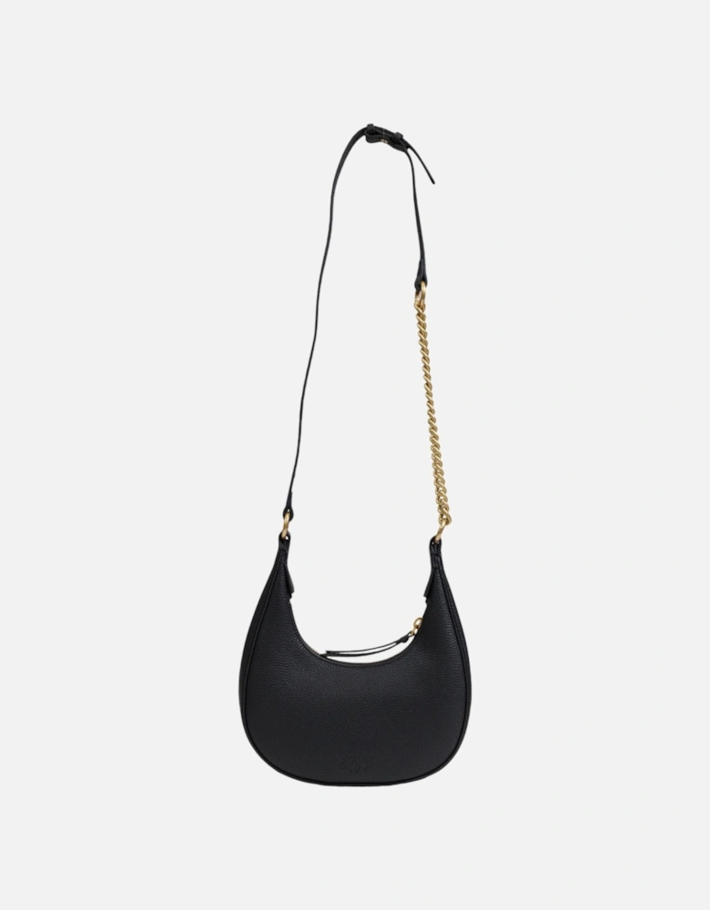 Leather Zip-Closure Plain Bag Women - Black