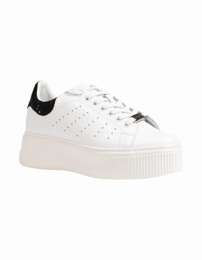 Leather Lace-Up Shoes with Rubber Sole Women - White Lace Ups