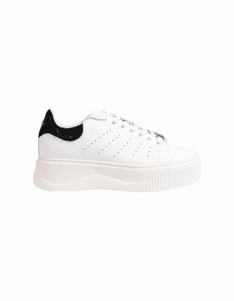 Leather Lace-Up Shoes with Rubber Sole Women - White Lace Ups