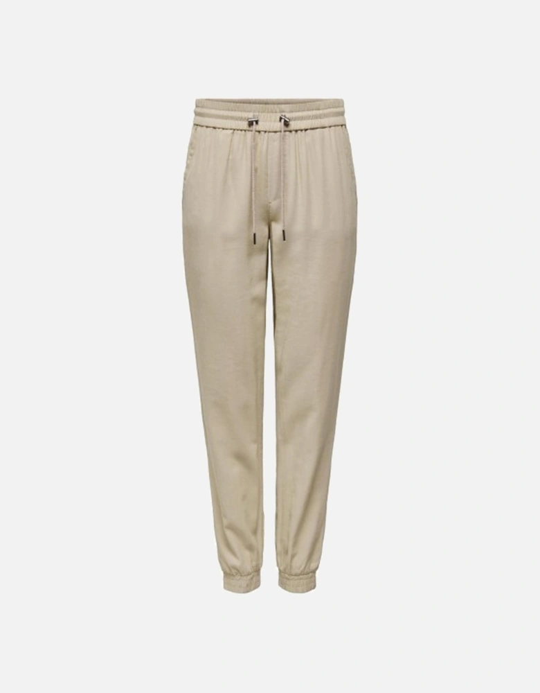 Joggers Pants Relaxed Fit Women - Beige Trousers
