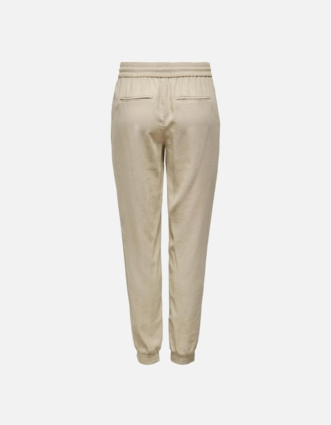 Joggers Pants Relaxed Fit Women - Beige Trousers