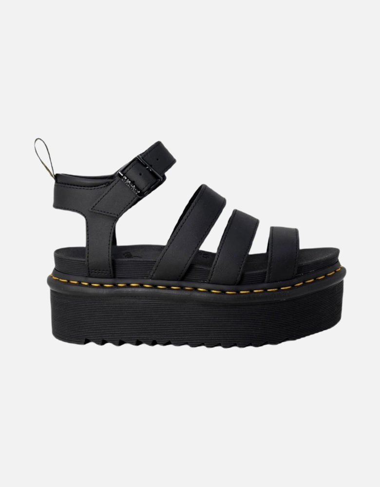 Black Leather Womens Sandals