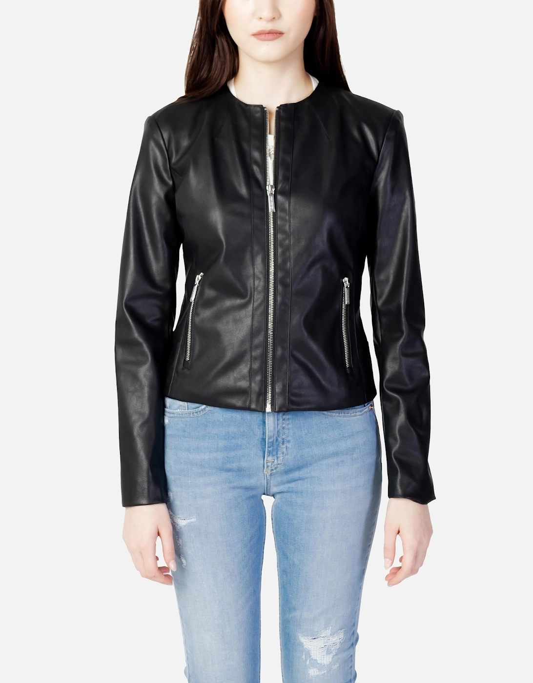 Faux Leather Jacket Women - Black Blazers, 3 of 2
