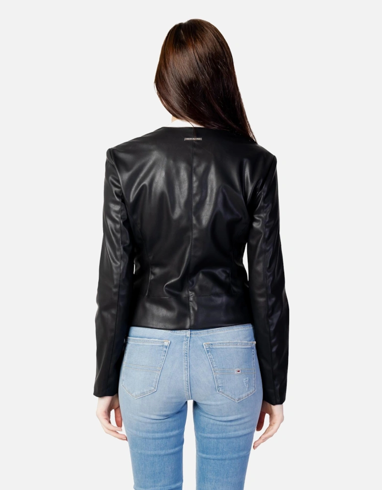 Faux Leather Jacket Women - Black Blazers
