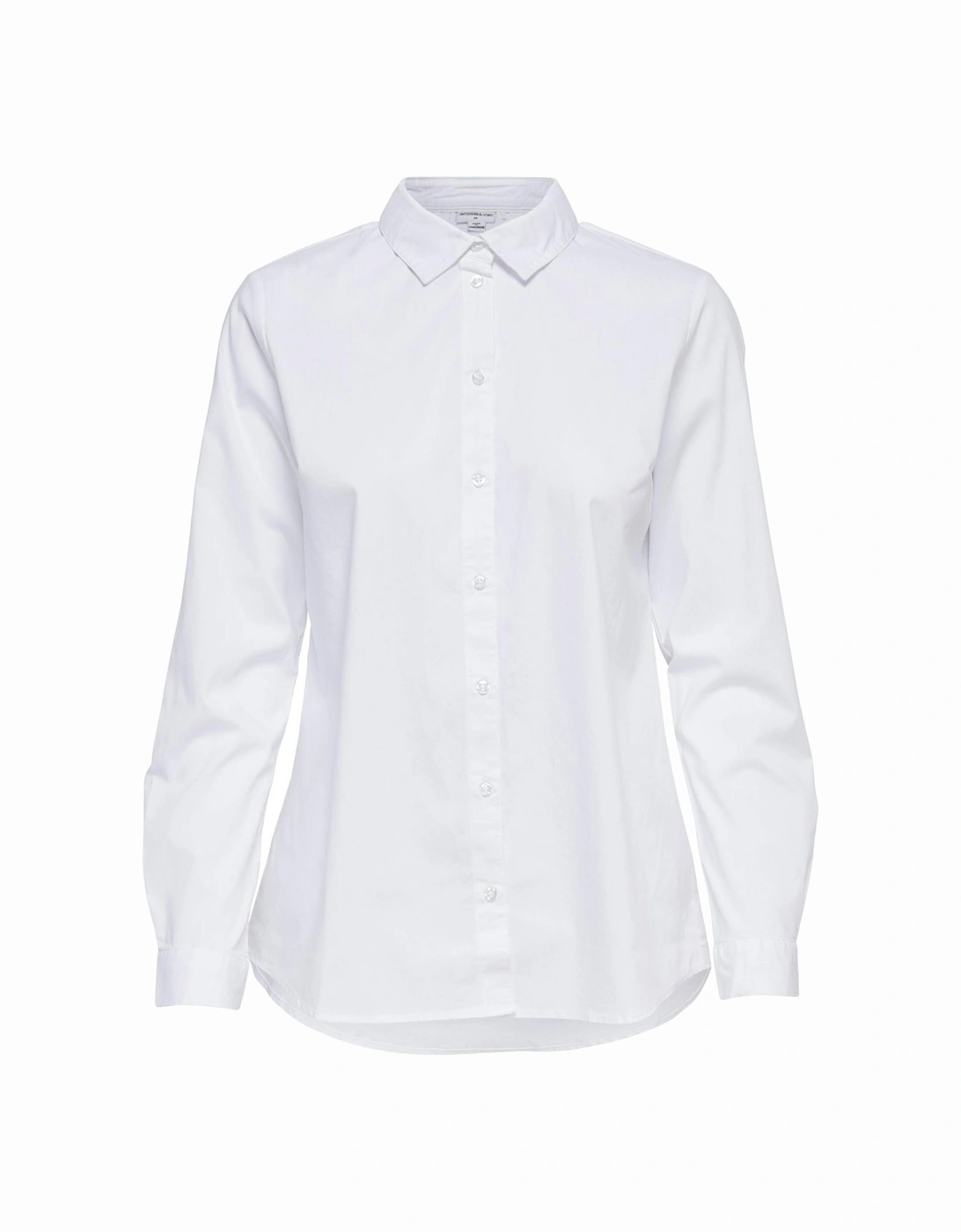 Poplin Shirt Long Sleeve Shirt Women - White, 2 of 1