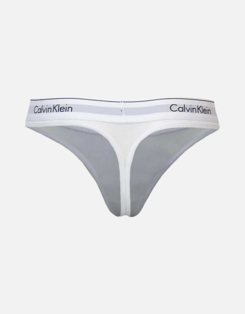 Cotton Stretch Thong Underwear Women - White