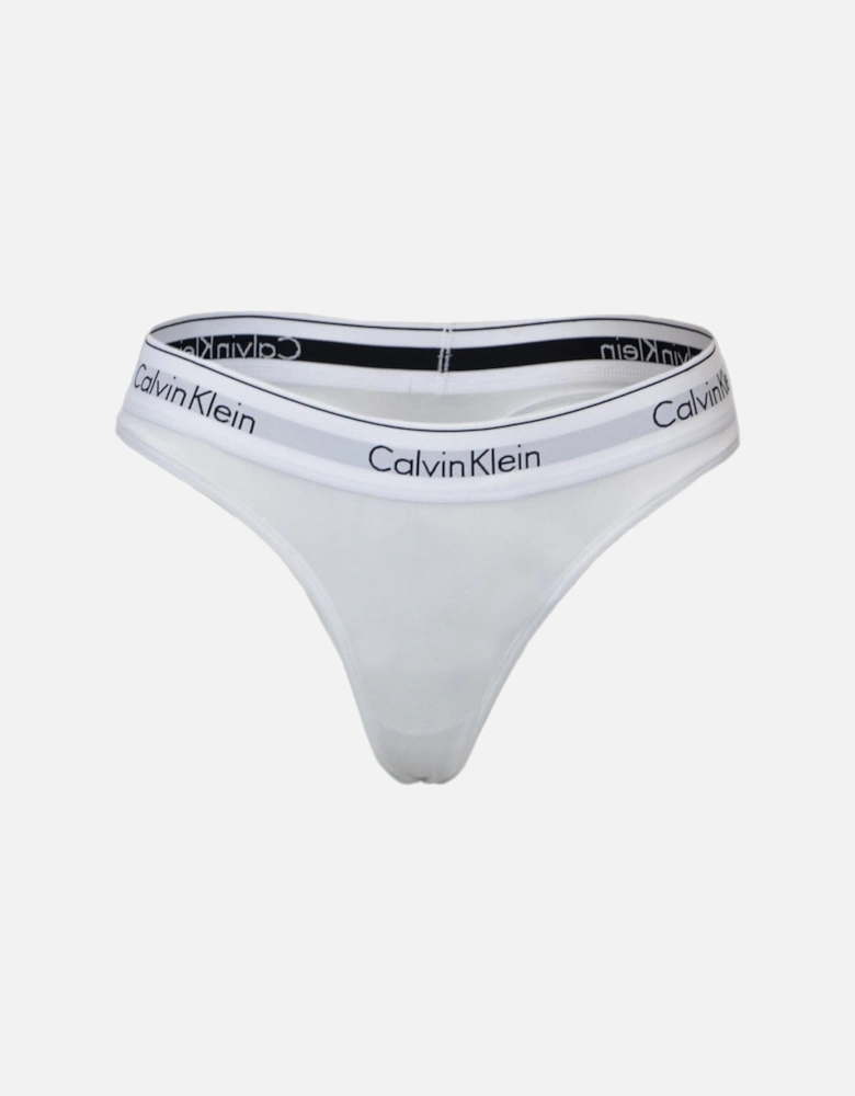 Cotton Stretch Thong Underwear Women - White