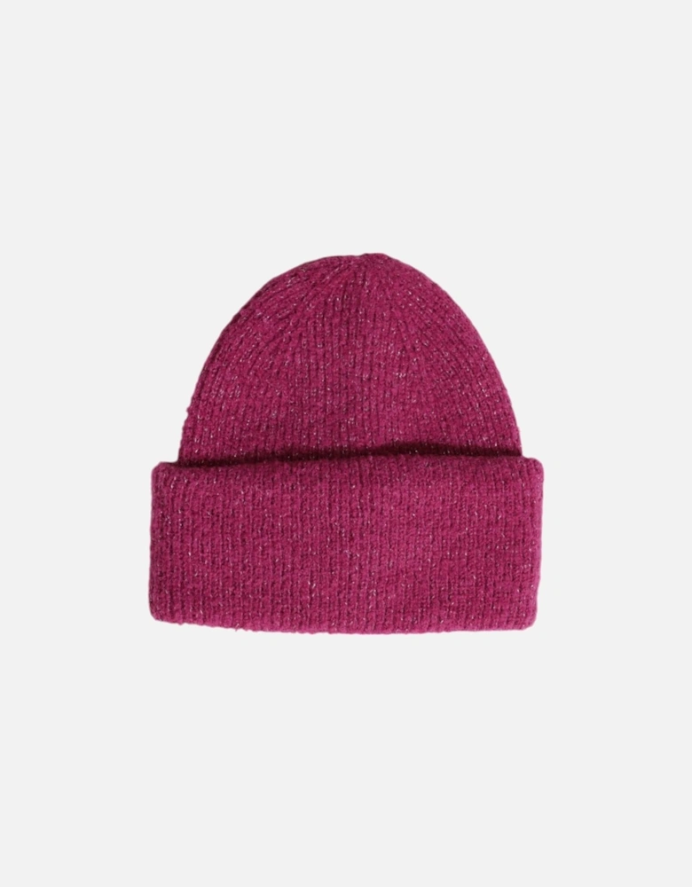 Fuchsia Polyester Lurex Cap Women Hats