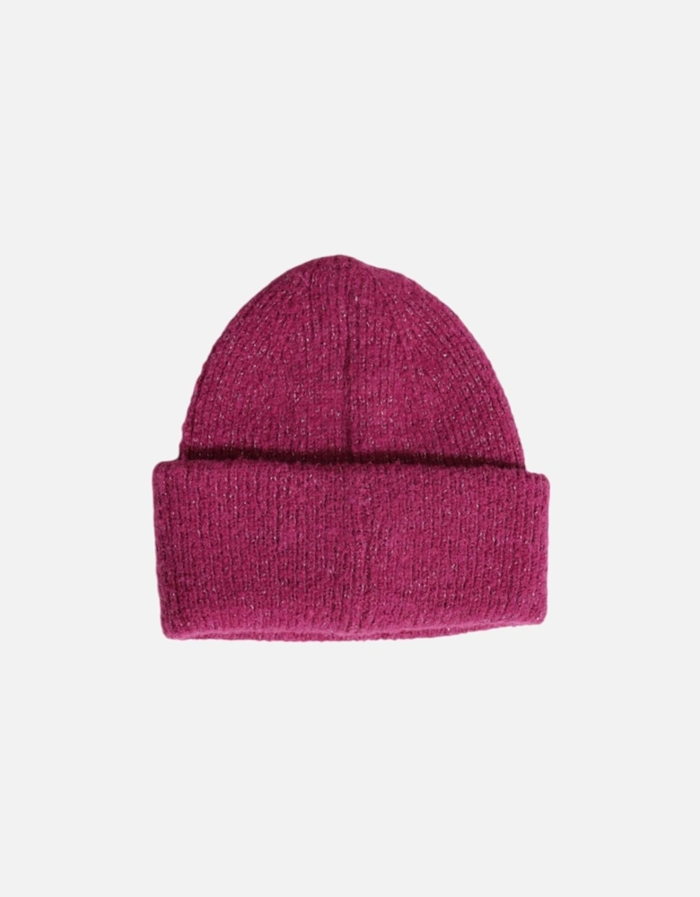 Fuchsia Polyester Lurex Cap Women Hats