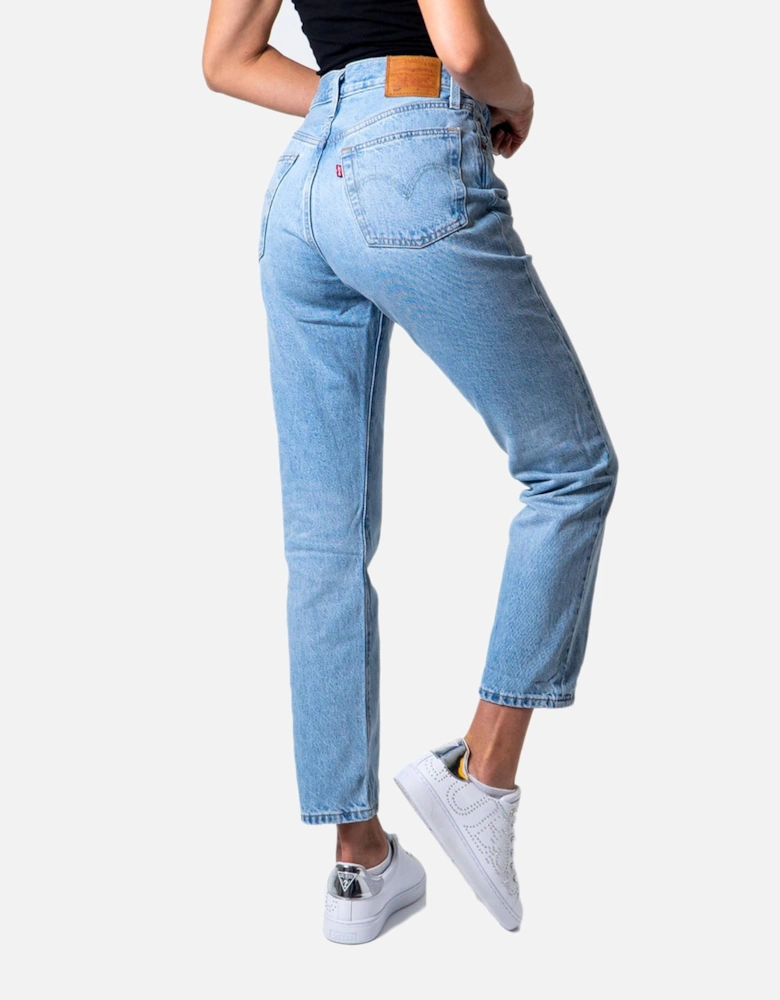 Loose Straight Jeans Light Wash Women - Blue