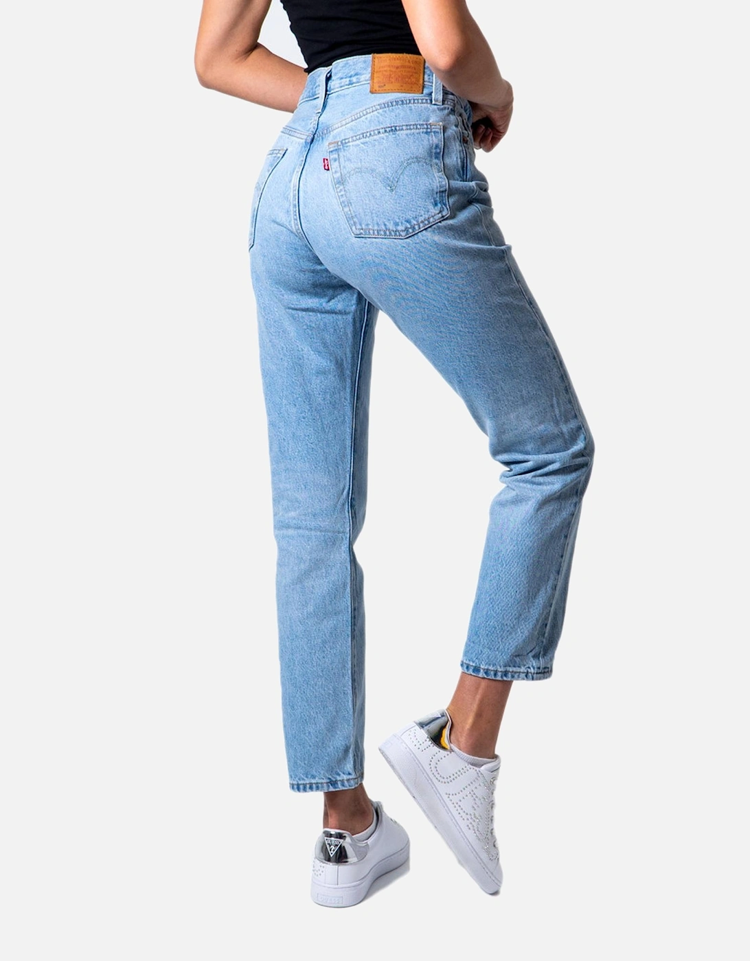 Loose Straight Jeans Light Wash Women - Blue