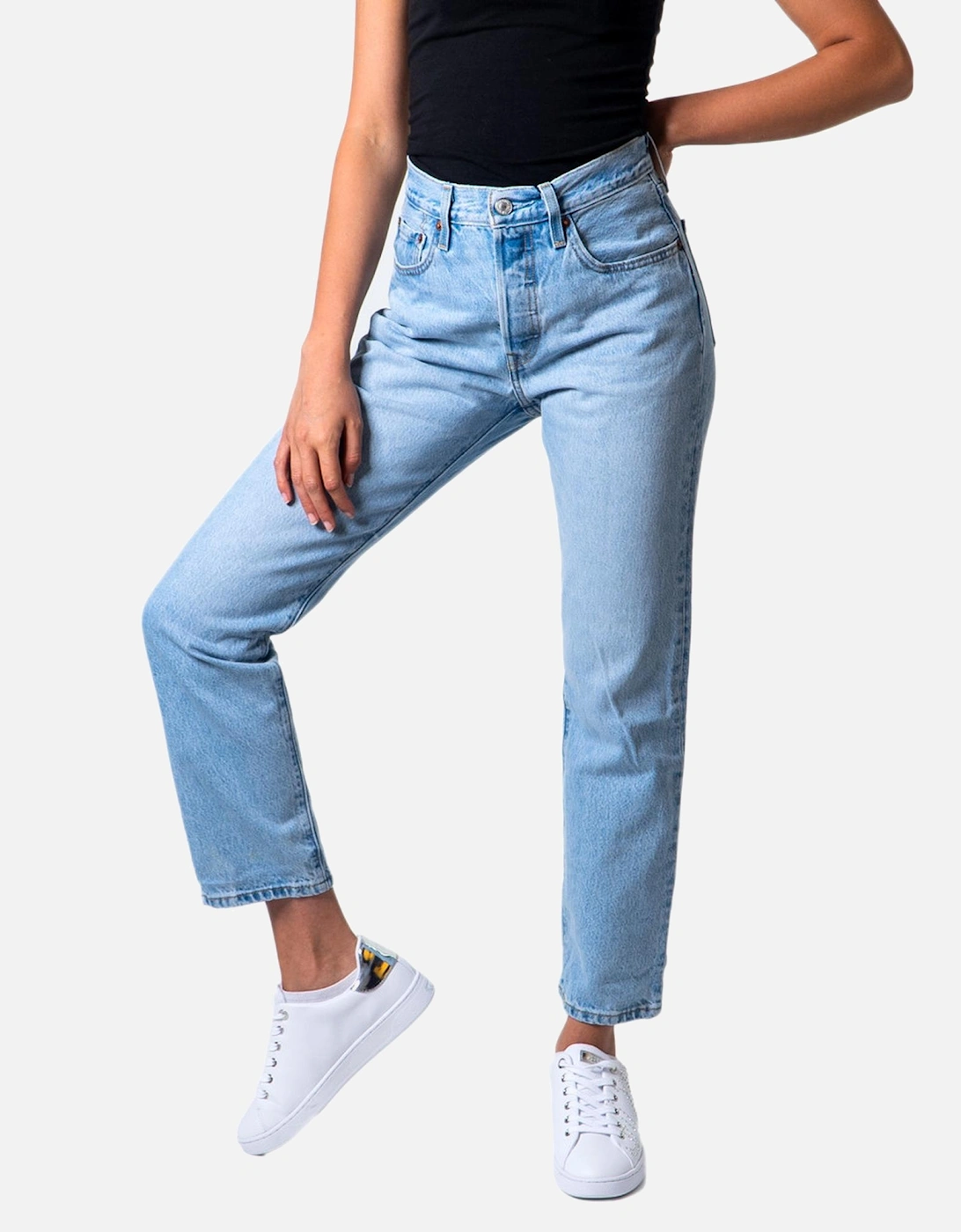 Loose Straight Jeans Light Wash Women - Blue, 4 of 3