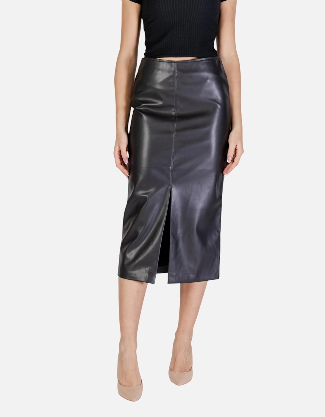Zip-Fastened Polyester Skirt Women - Black, 4 of 3