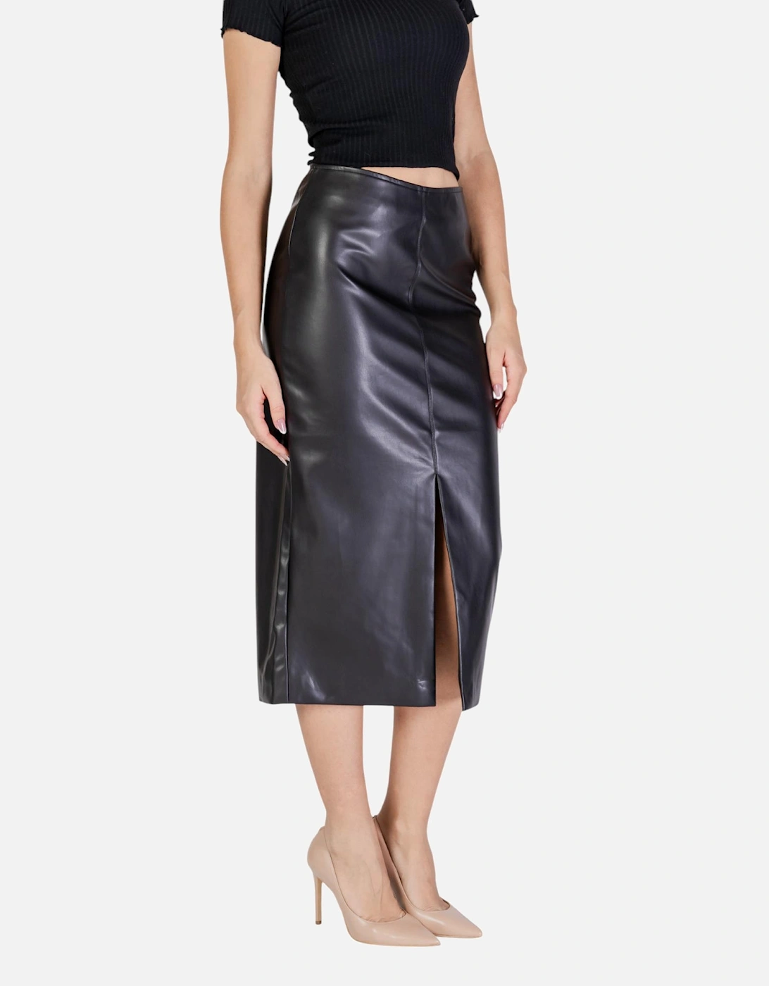 Zip-Fastened Polyester Skirt Women - Black