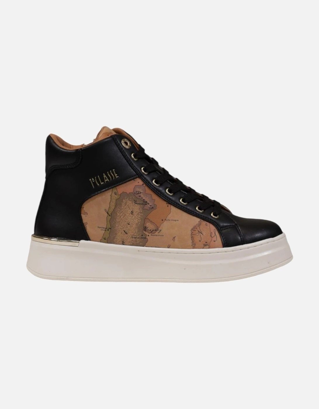 Lace-Up Rubber Sole Polyurethane Shoes Women - Black Sneakers, 4 of 3