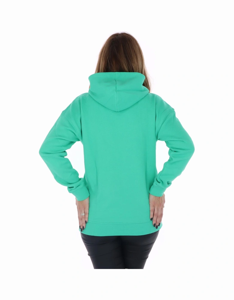 Trefoil Hoodie Green M Women Sweatshirts