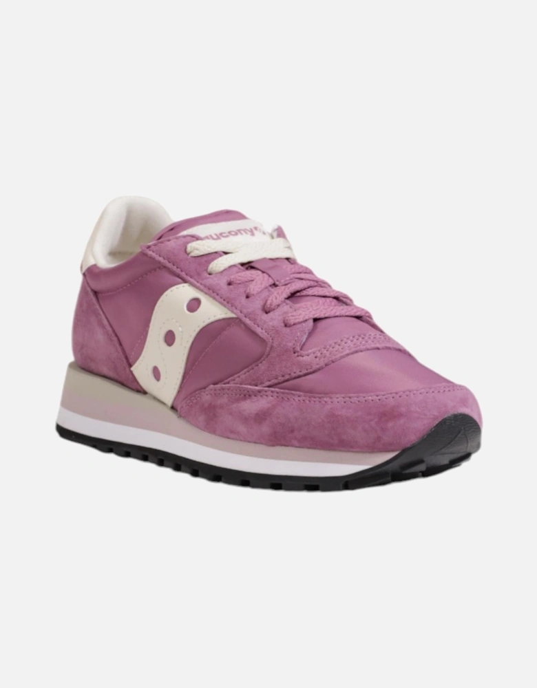 Leather Lace-Up Rubber Sole Shoes Women - Fuchsia Sneakers