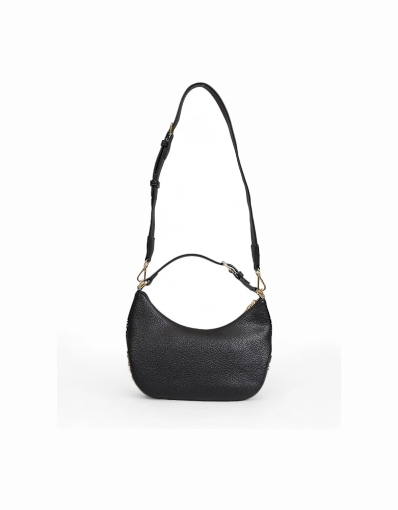 Black Plain Handbag with Zip for Women Bags